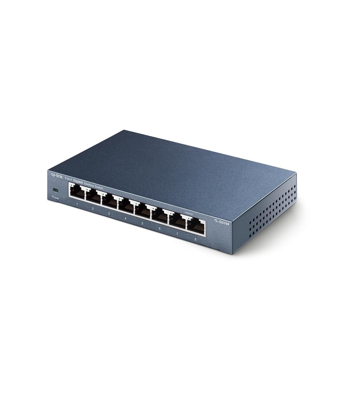 Switch TP-Link TL-SG108 V3.0 8 Puertos  RJ-45 10 100 1000