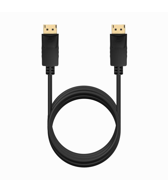 Cable DisplayPort 1.2 CCS 4K Aisens A124-0740  DisplayPort Macho - DisplayPort Macho  Hasta 5W  2300Mbps  2m  Negro