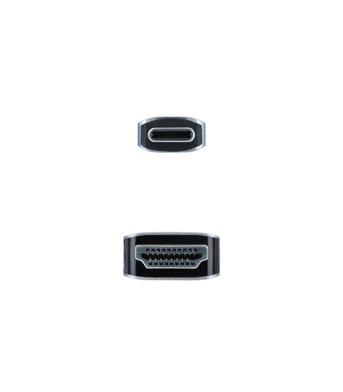 CABLE CONVERSOR USB-C M A HDMI M NEGRO 1.8 M NANOCABLE 10.15.5102