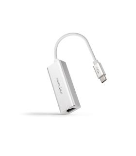 Nanocable - Tarjeta De Red Ethernet Gigabit 10 100 1000 - Conexin USB-C M A RJ45 H - 15CM - Blanco