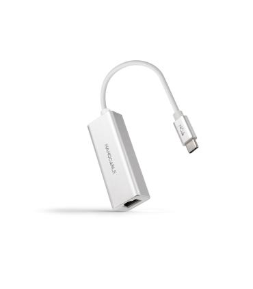 Nanocable - Tarjeta De Red Ethernet Gigabit 10 100 1000 - Conexin USB-C M A RJ45 H - 15CM - Blanco