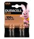 Duracell Pila Alcalina Plus Power LR3 AAA Pack-4