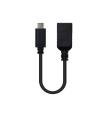 Nanocable - Cable USB 3.1 3A USB-C/M-A/F 15cm Negro