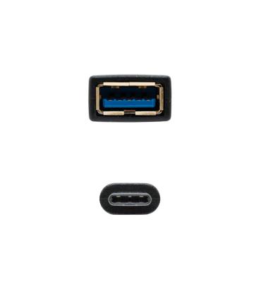Nanocable - Cable USB 3.1 3A USB-C M-A F 15cm Negro