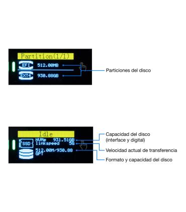 Coolbox CAJA SSD M.2 NVME SATA LCD MINICHASE PS32