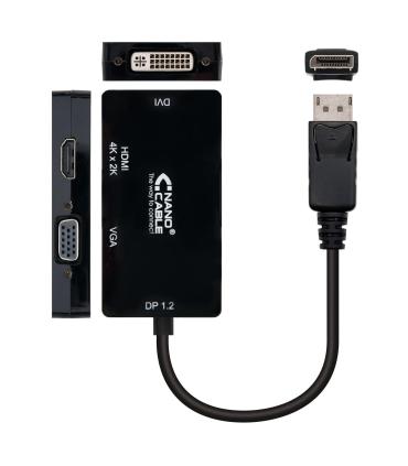 Cable Conversor Nanocable 10.16.3301-BK  Displayport Macho - VGA Hembra  DVI Hembra  HDMI Hembra