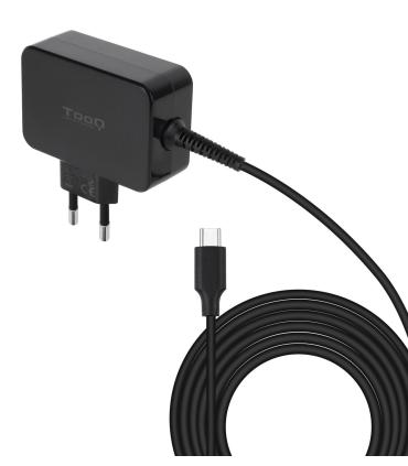 Cargador De Porttil TooQ TQLC-USBCGAN45PD USB Tipo-C  45W  Automtico  Voltaje 5-20V  1x USB Tipo-C