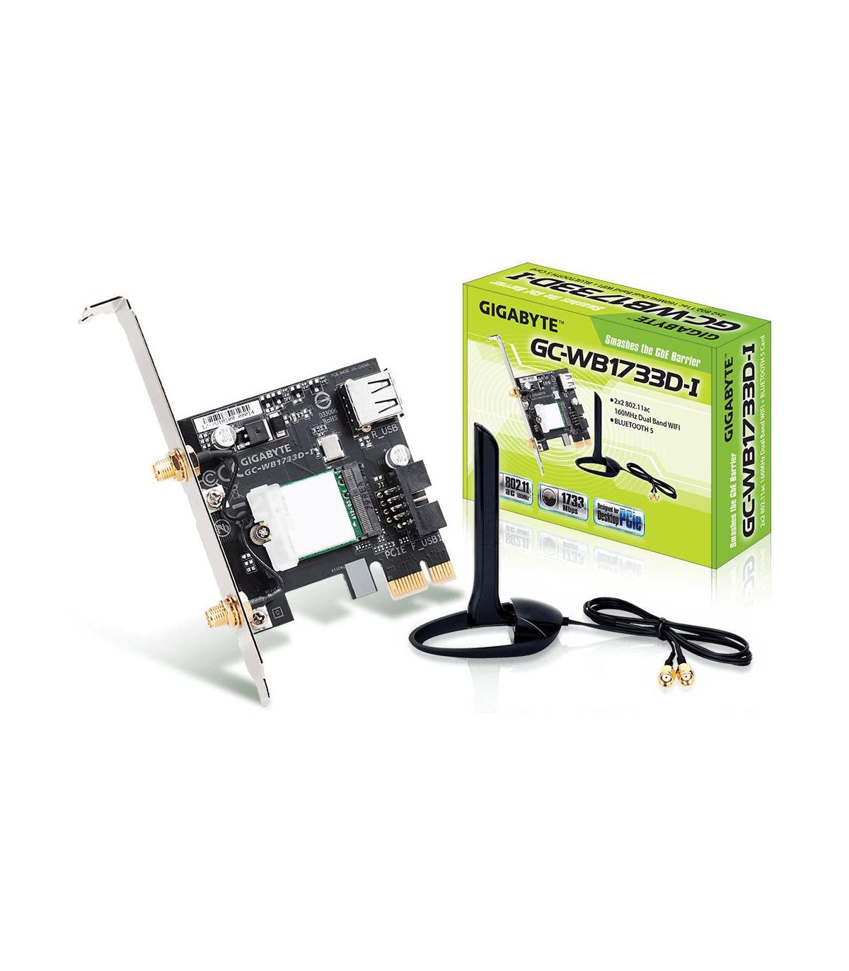 TARJETA DE RED WIRELESS GIGABYTE GC-WB1733D-I,AC 9260,PCI-E,WLAN BT5.0,802.11AC,1733 MB S