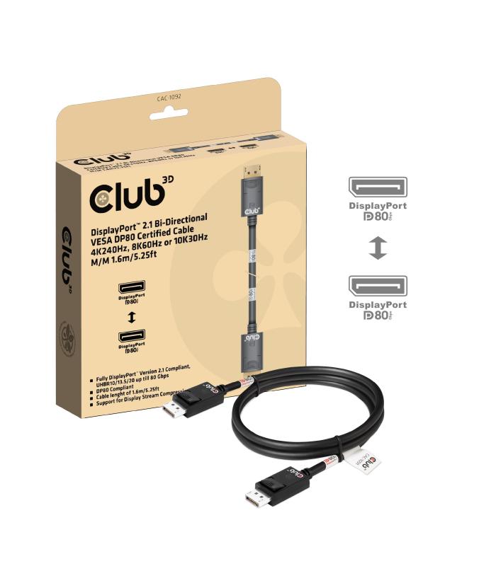 CABLE DP 2.1 A DP 2.1 CLUB3D M M