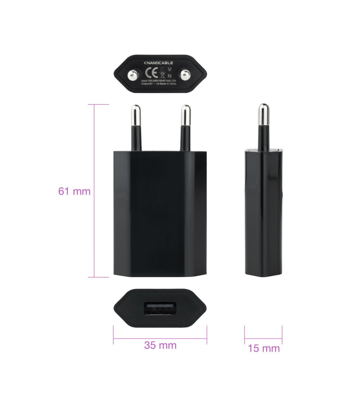 Cargador De Pared Nanocable 10.10.2002  1xUSB  5W