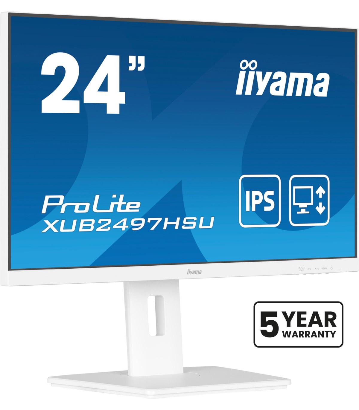 Iiyama ProLite XUB2497HSU-W2 Pantalla Para PC 60,5 Cm (23.8") 1920 X 1080 Pixeles Full HD LED Blanco