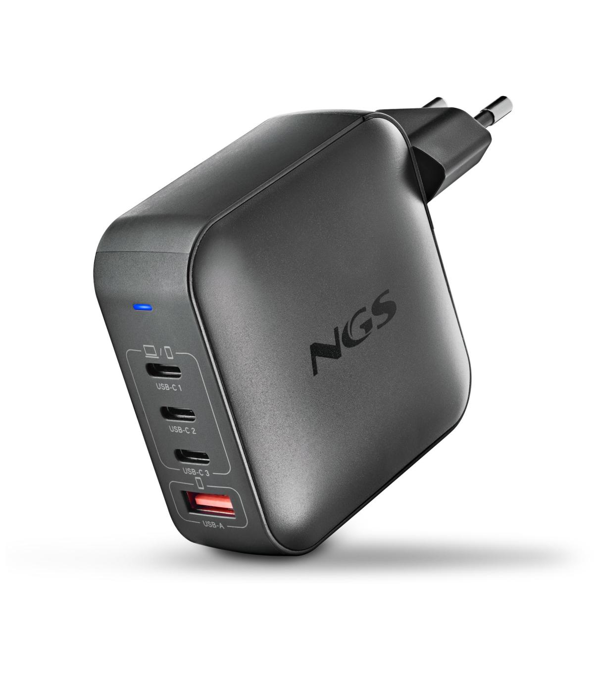 NGS CARGADOR ULTRARAPIDO165W 4 PUERTOS 3USB-C 1 US