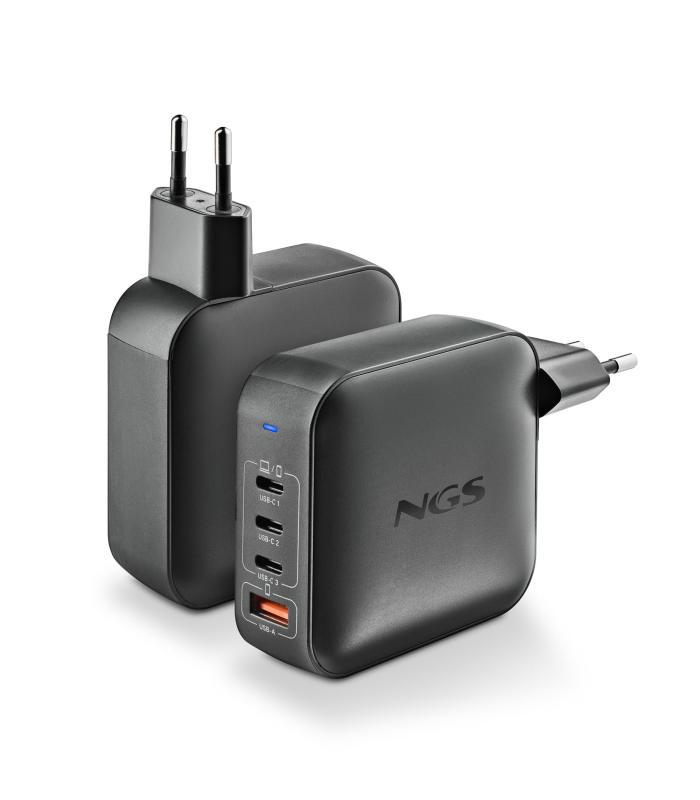 NGS CARGADOR ULTRARAPIDO165W 4 PUERTOS 3USB-C 1 US