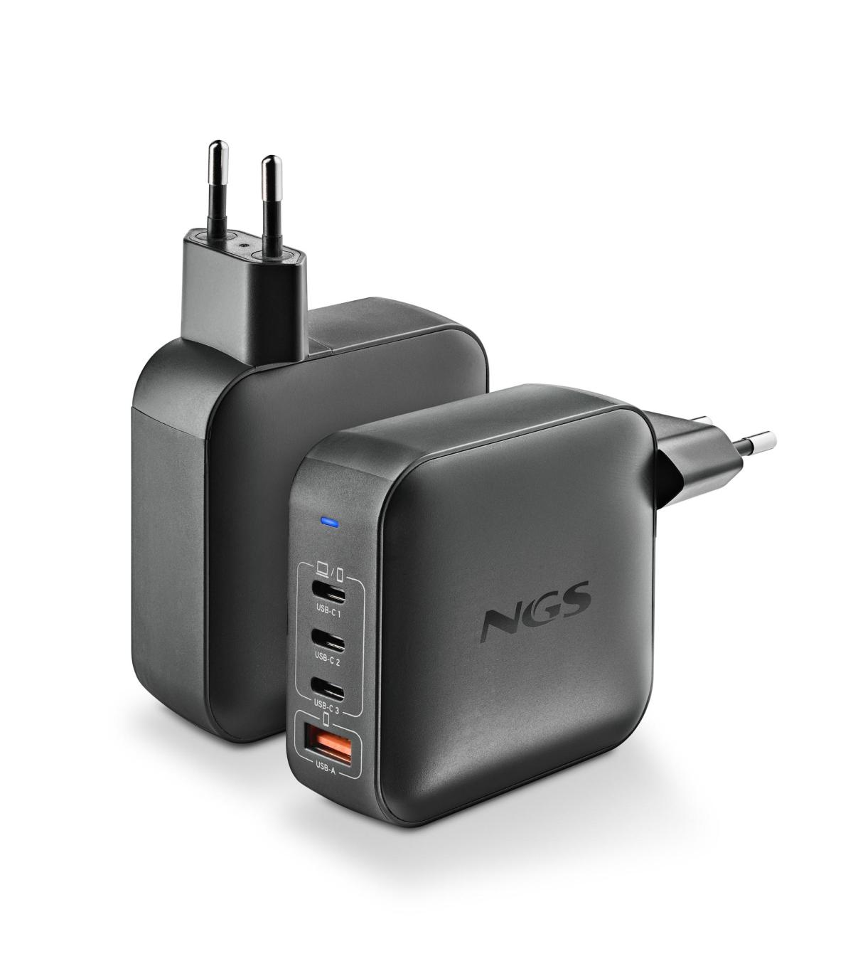 NGS CARGADOR ULTRARAPIDO165W 4 PUERTOS 3USB-C 1 US