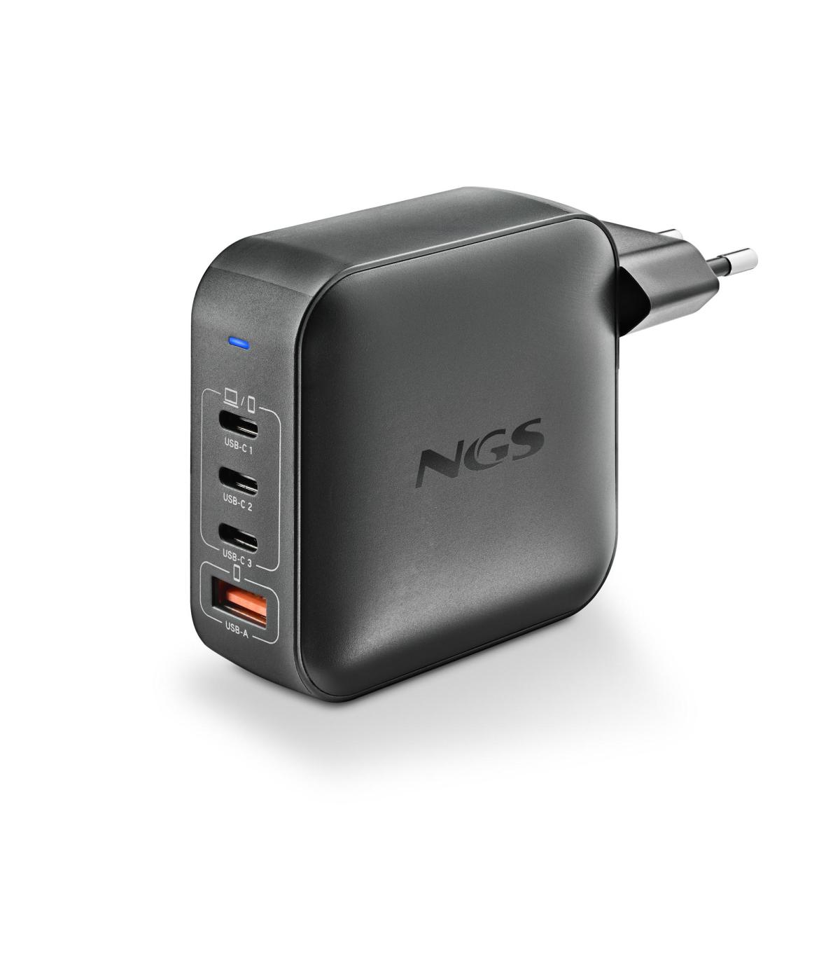 NGS CARGADOR ULTRARAPIDO165W 4 PUERTOS 3USB-C 1 US