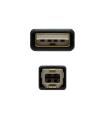NANOCABLE  CABLE USB 2.0 IMPRESORA HQ CON FERRITA, TIPO A M-B M, NEGRO, 2.0 M (10.01.1202)