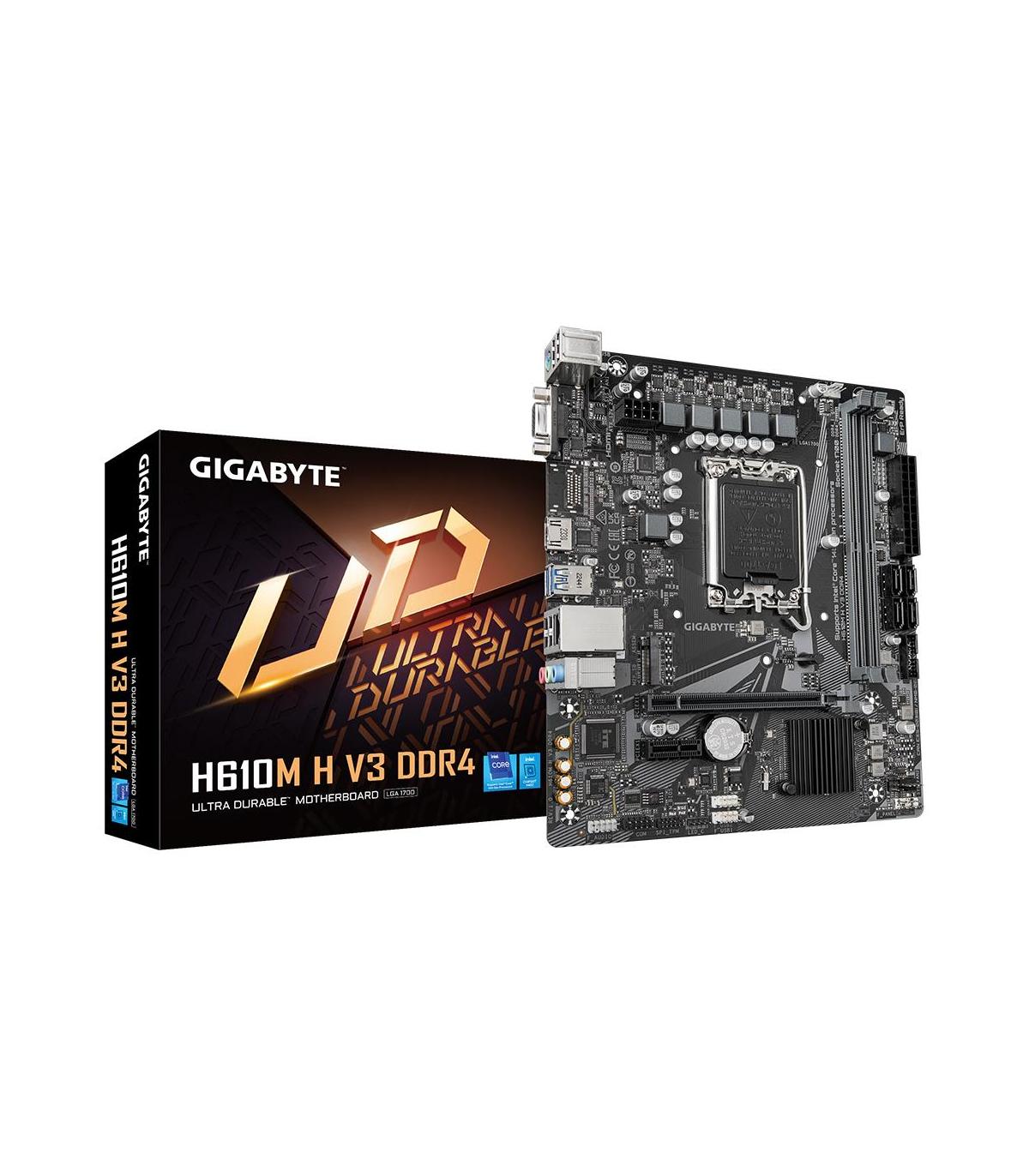 Gigabyte H610M H V3 DDR4 Placa Base Intel H610 Express LGA 1700 Micro ATX