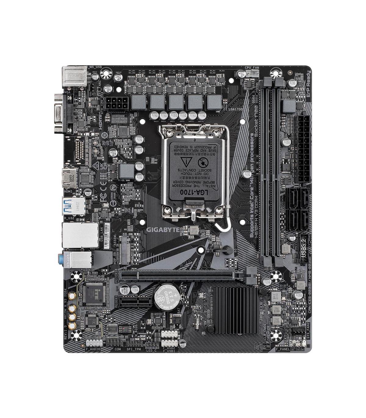 Gigabyte H610M H V3 DDR4 Placa Base Intel H610 Express LGA 1700 Micro ATX