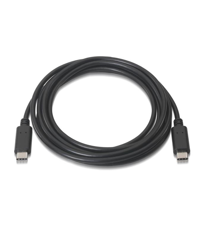 Cable USB 2.0 Tipo-C Aisens A107-0056  USB Tipo-C Macho - USB Tipo-C Macho  Hasta 9W  625Mbps  1m  Negro