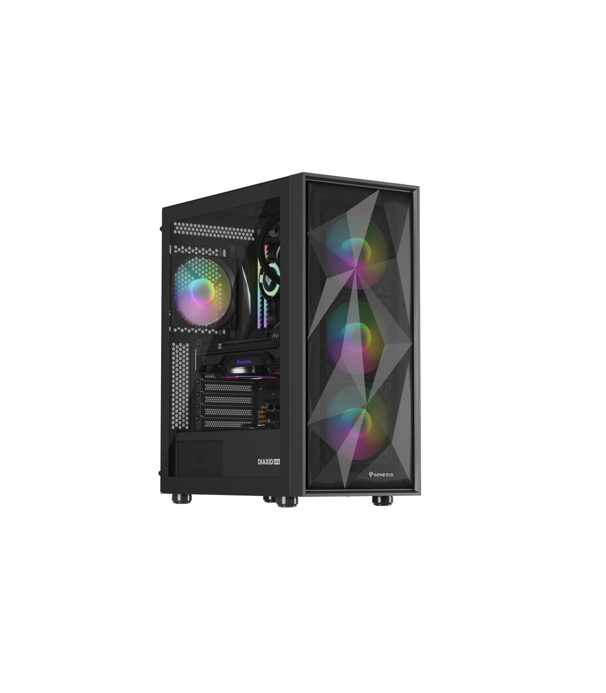 CAJA GAMING GENESIS DIAXID 605 ARGB ATX MEDIATORRE 1XUSB-C 2XUSB3.0 SIN PSU