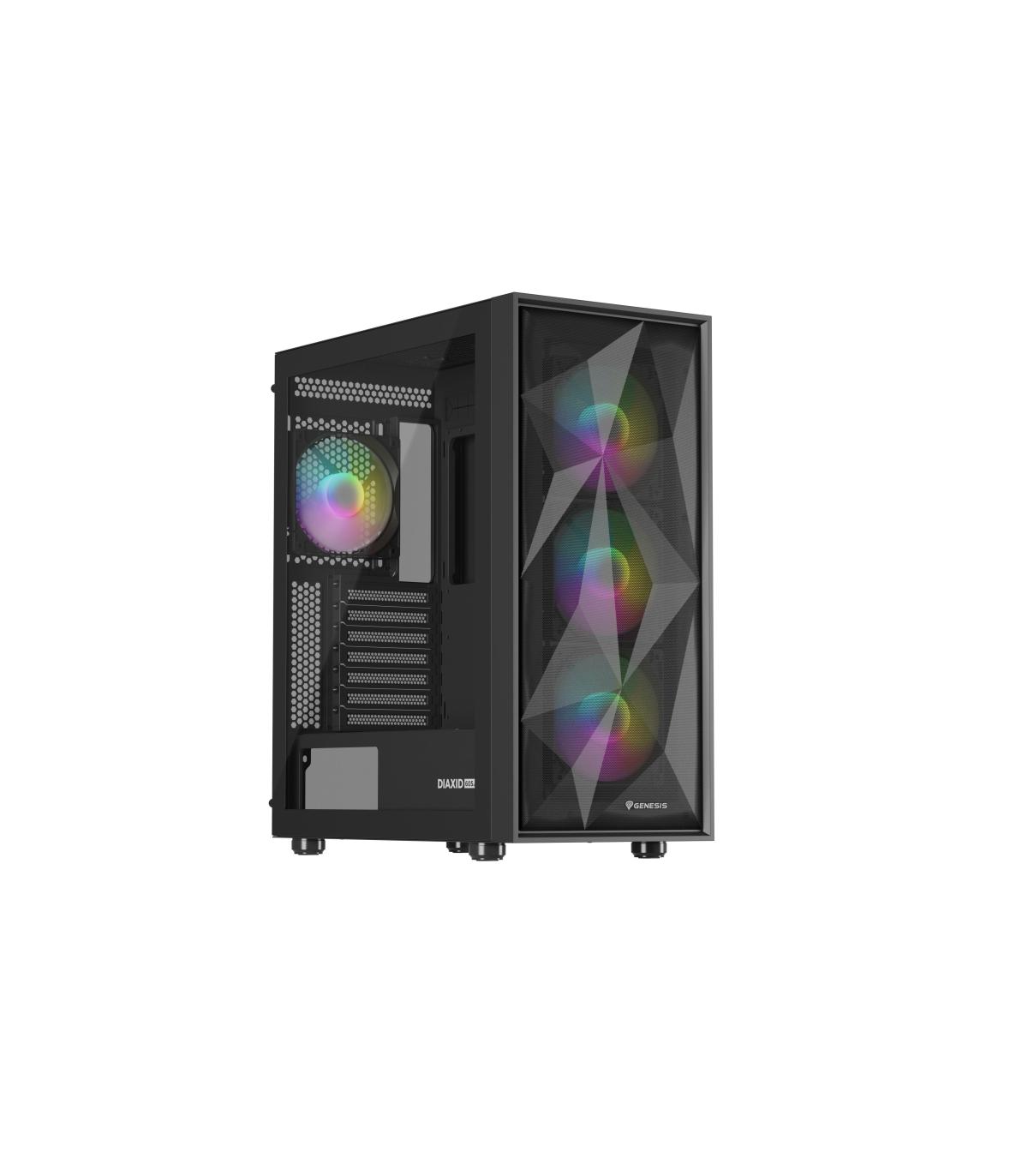 CAJA GAMING GENESIS DIAXID 605 ARGB ATX MEDIATORRE 1XUSB-C 2XUSB3.0 SIN PSU