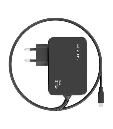 Cargador De Porttil GaN Aisens ASCH-1PD100WL50-BK USB Tipo-C  100W  Automtico  Voltaje 5-20V