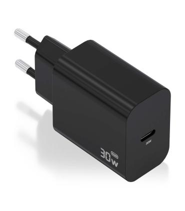 Cargador De Pared GaN Aisens A110-0941  1xUSB Tipo-C  30W  Negro