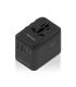 Cargador De Pared Universal GaN Aisens ASPS-2A3C09-BK  Toma De Corriente Universal  3xUSB Tipo-C  2xUSB  35W
