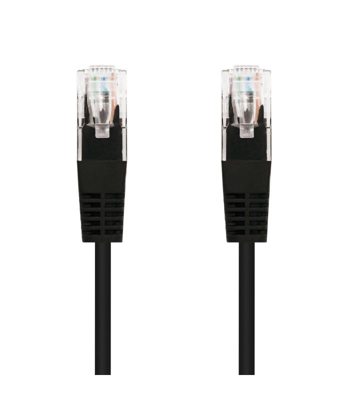 Nanocable CABLE RED LATIGUILLO RJ45 CAT.5E UTP AWG24, NEGRO, 2.0 M