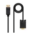 Nanocable Cable Conversor DP A VGA Negro, 2 M