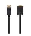 Nanocable Cable Conversor DP A VGA Negro, 2 M