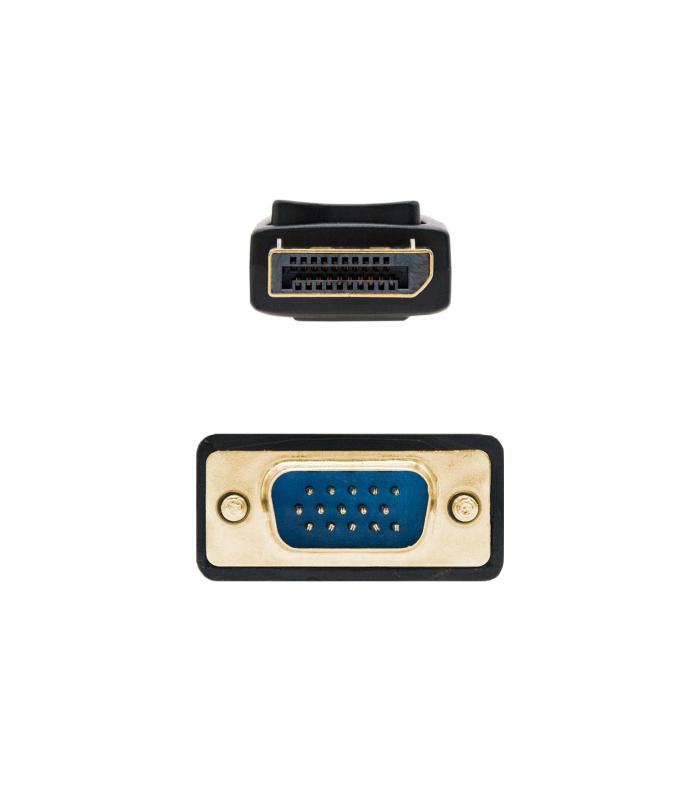 Nanocable Cable Conversor DP A VGA Negro, 2 M