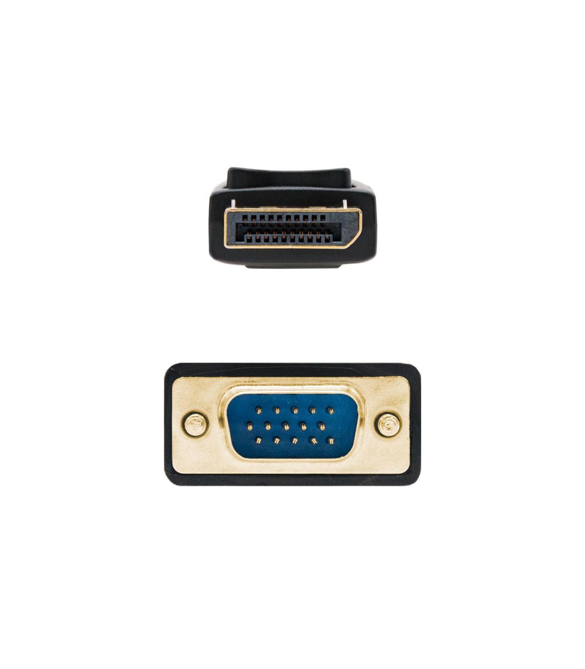 Nanocable Cable Conversor DP A VGA Negro, 2 M