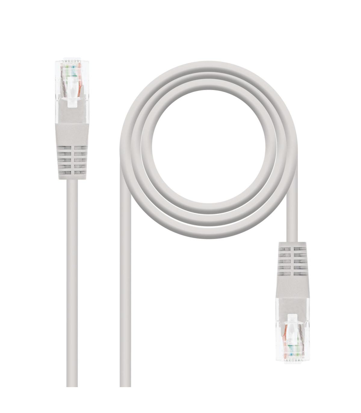 Nanocable - Cable De Red Latiguillo UTP CAT.5e De 0,5m - Color GRIS