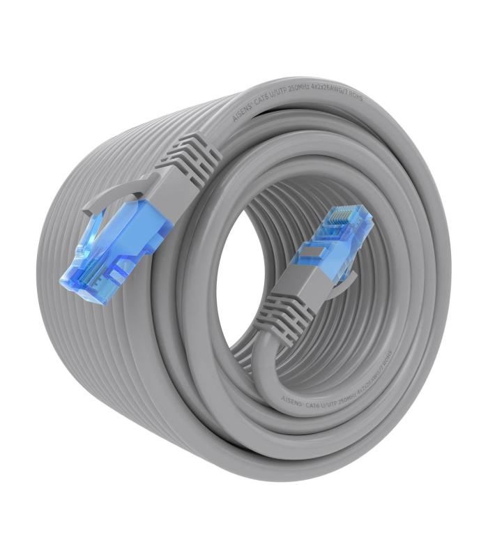 Cable De Red RJ45 AWG26 CCA UTP Aisens A135-0784 Cat.6  20m  Gris