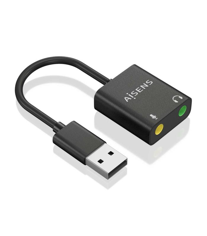 Tarjeta De Sonido Aisens A106-0769  USB Macho - 2xJack 3.5 Hembra