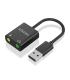 Tarjeta De Sonido Aisens A106-0769  USB Macho - 2xJack 3.5 Hembra