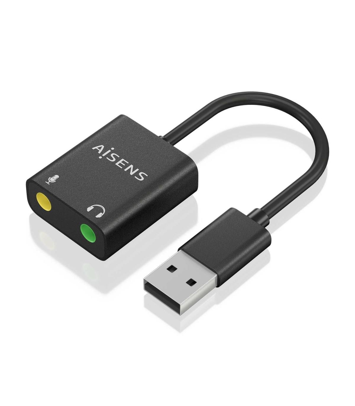Tarjeta De Sonido Aisens A106-0769  USB Macho - 2xJack 3.5 Hembra