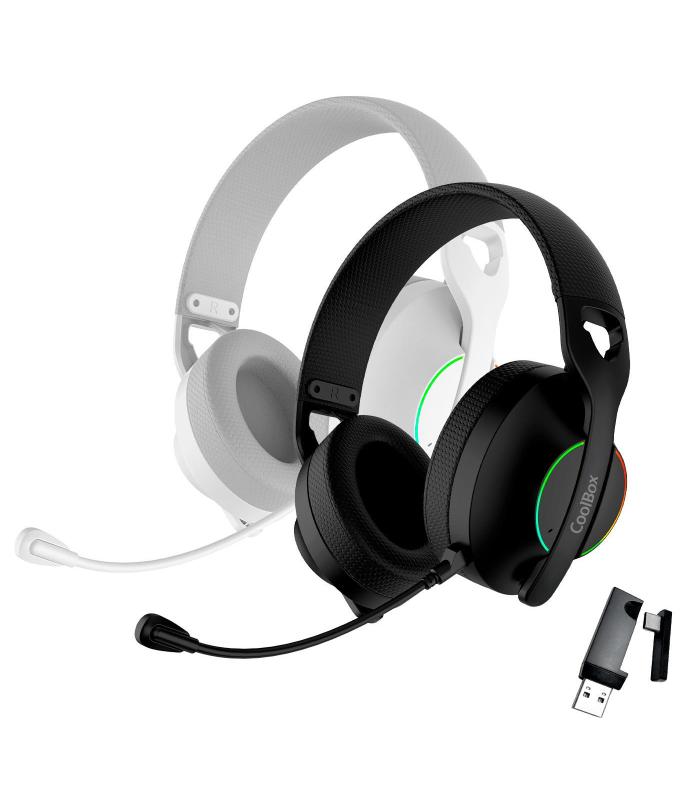 Coolbox Gaming Auriculares Diadema Mic WB01 RF+BT