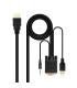 Cable Conversor Nanocable 10.15.4350  HDMI Macho - VGA Macho - Jack 3.5 Macho - USB Macho  1.8m  Negro