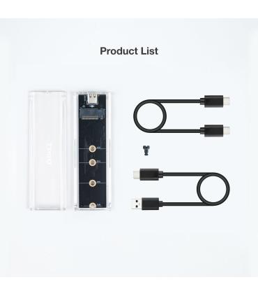 Caja Externa Para Disco SSD M.2 NVMe TooQ TQE-2200  USB 3.2  Sin Tornillos