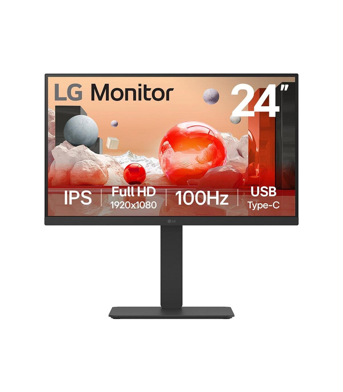 Monitor Led Ips Lg 24ba650 23.8 Pulgadas 1920 X 1080 5ms Hdmi Displayport Usb - C Altavoces Reg. Altura