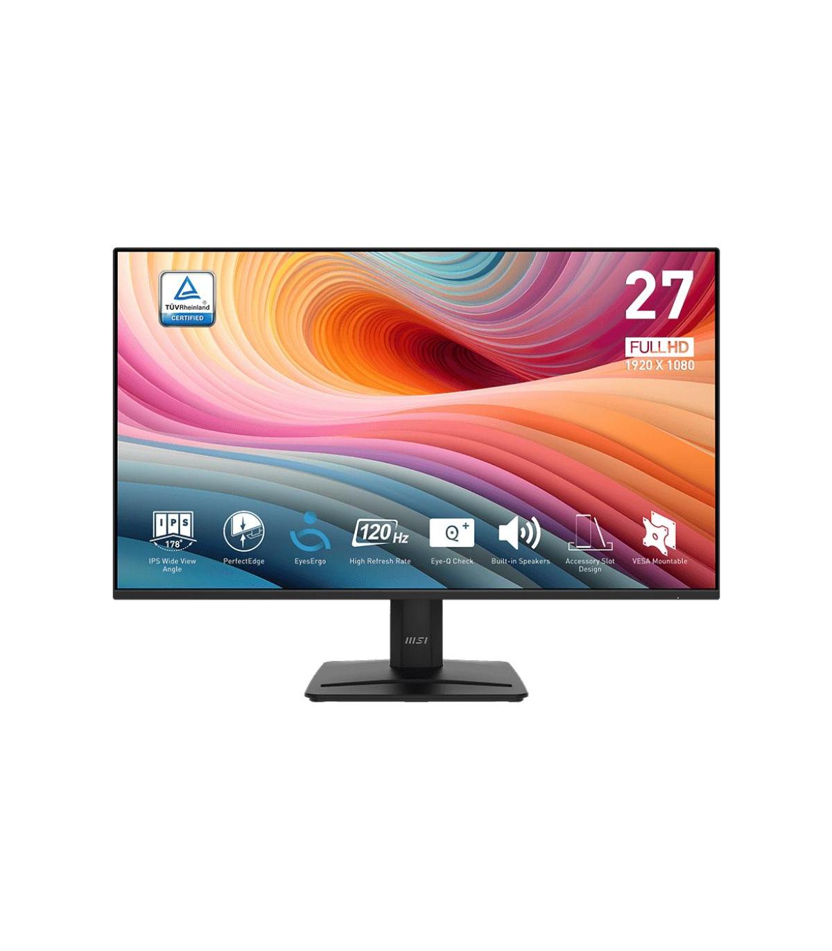 MSI MONITOR PRO MP275 E2. 27" FHD 1920X1080 IPS PLANO. 120HZ.ADAPTIVE-SYNC. NEGRO