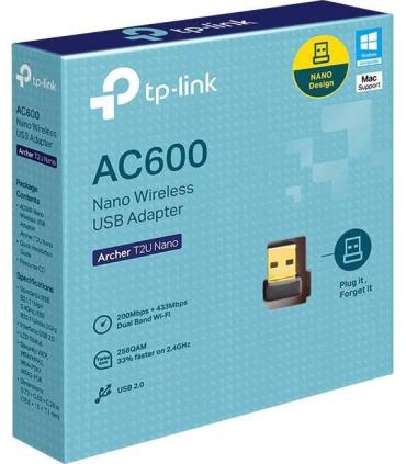 Adaptador USB - WiFi TP-Link Archer T2U Nano  600Mbps