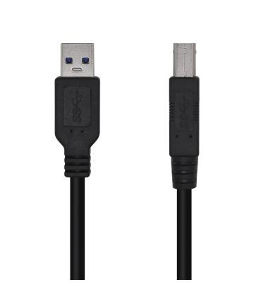 CABLE USB 3.0 IMPRESORA TIPO AM-BM NEGRO 2.0M AISENS A105-0444