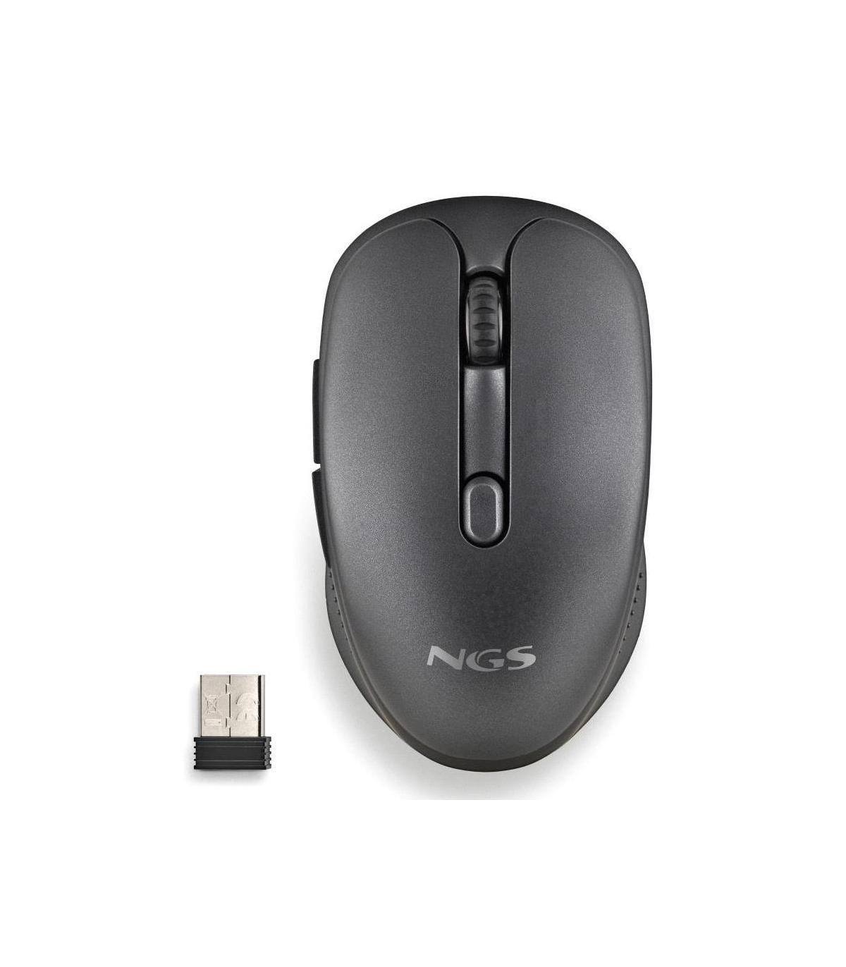 RATON NGS INALAMBRICO EVOSPOOK BLACK RECARGABLE MULTIMODO NEGRO USB-A