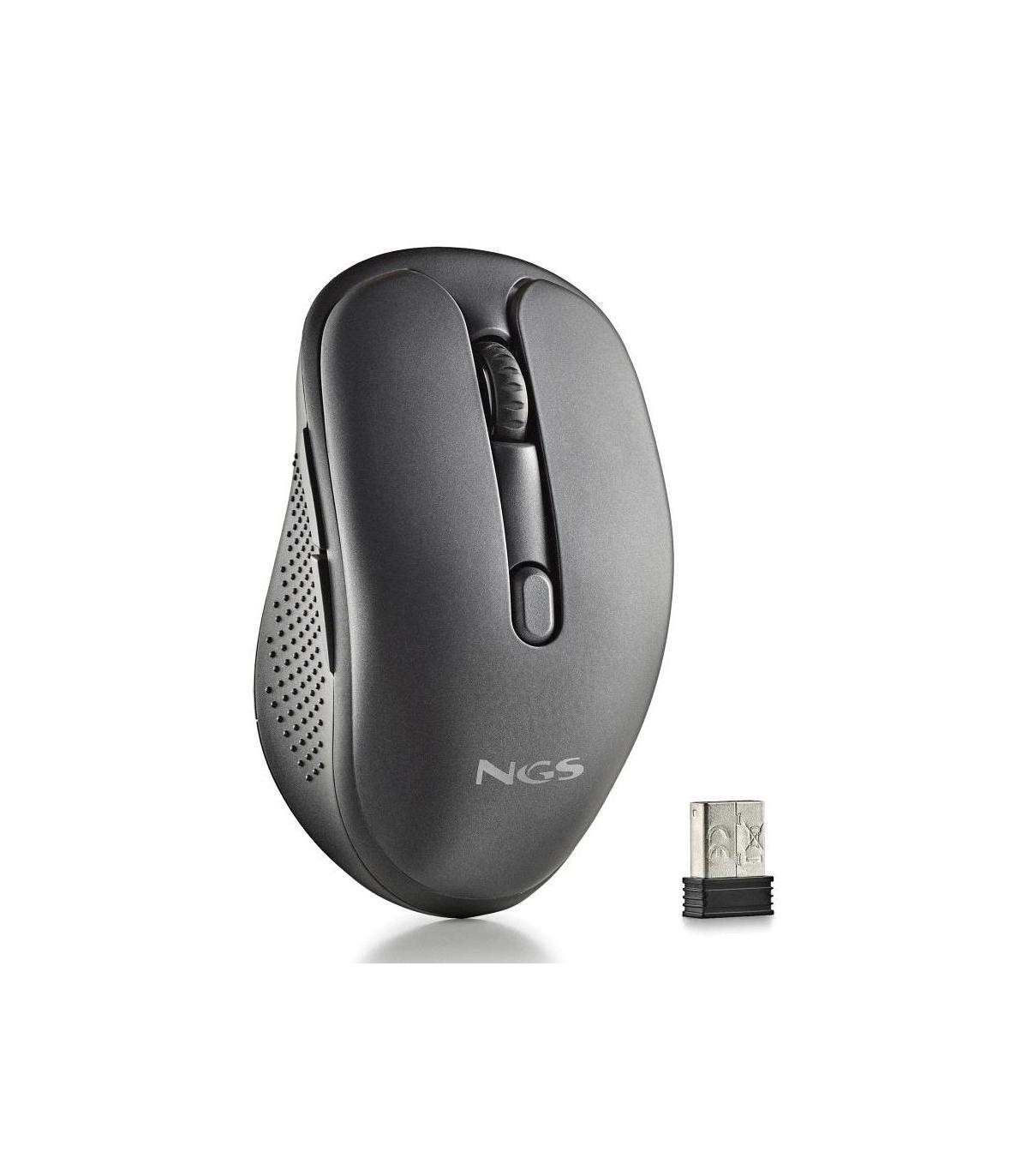 RATON NGS INALAMBRICO EVOSPOOK BLACK RECARGABLE MULTIMODO NEGRO USB-A