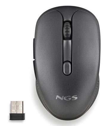 RATON NGS INALAMBRICO EVOSPOOK BLACK RECARGABLE MULTIMODO NEGRO USB-A