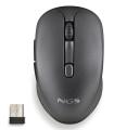 RATON NGS INALAMBRICO EVOSPOOK BLACK RECARGABLE MULTIMODO NEGRO USB-A