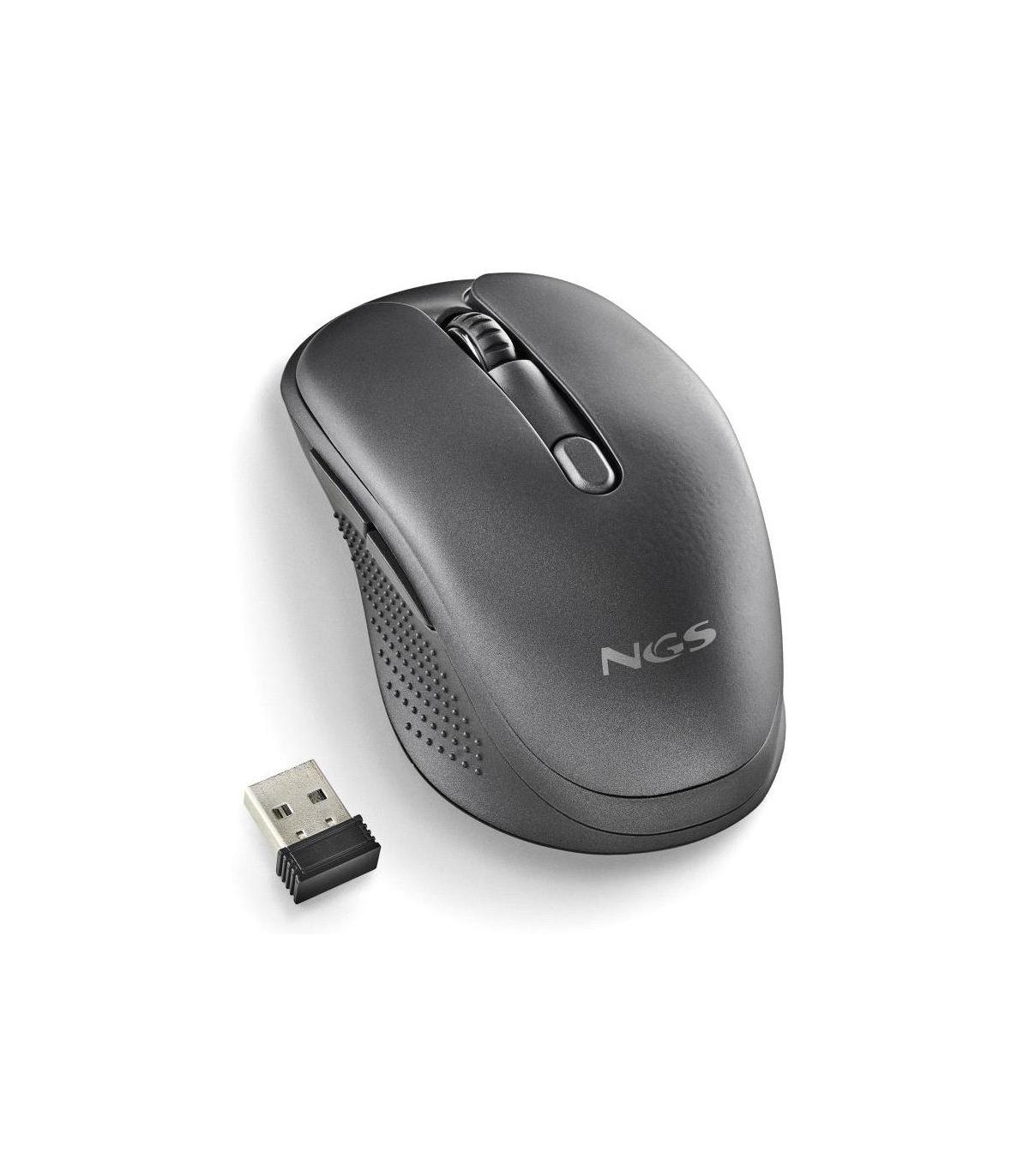 RATON NGS INALAMBRICO EVOSPOOK BLACK RECARGABLE MULTIMODO NEGRO USB-A